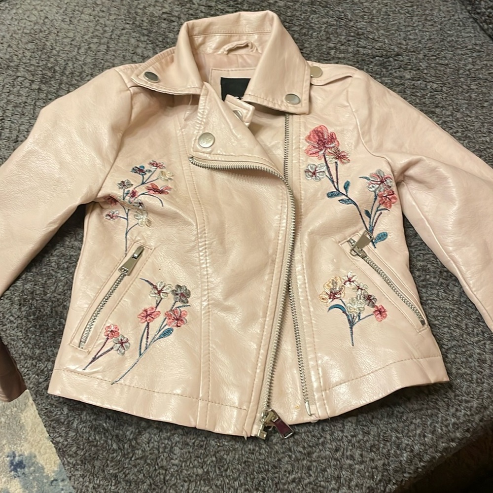 Light pink leather jacket
